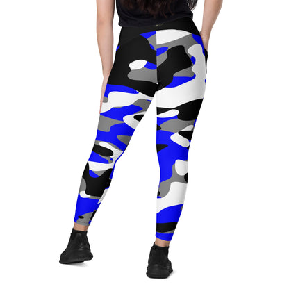 River Water Blue Camo Leggings