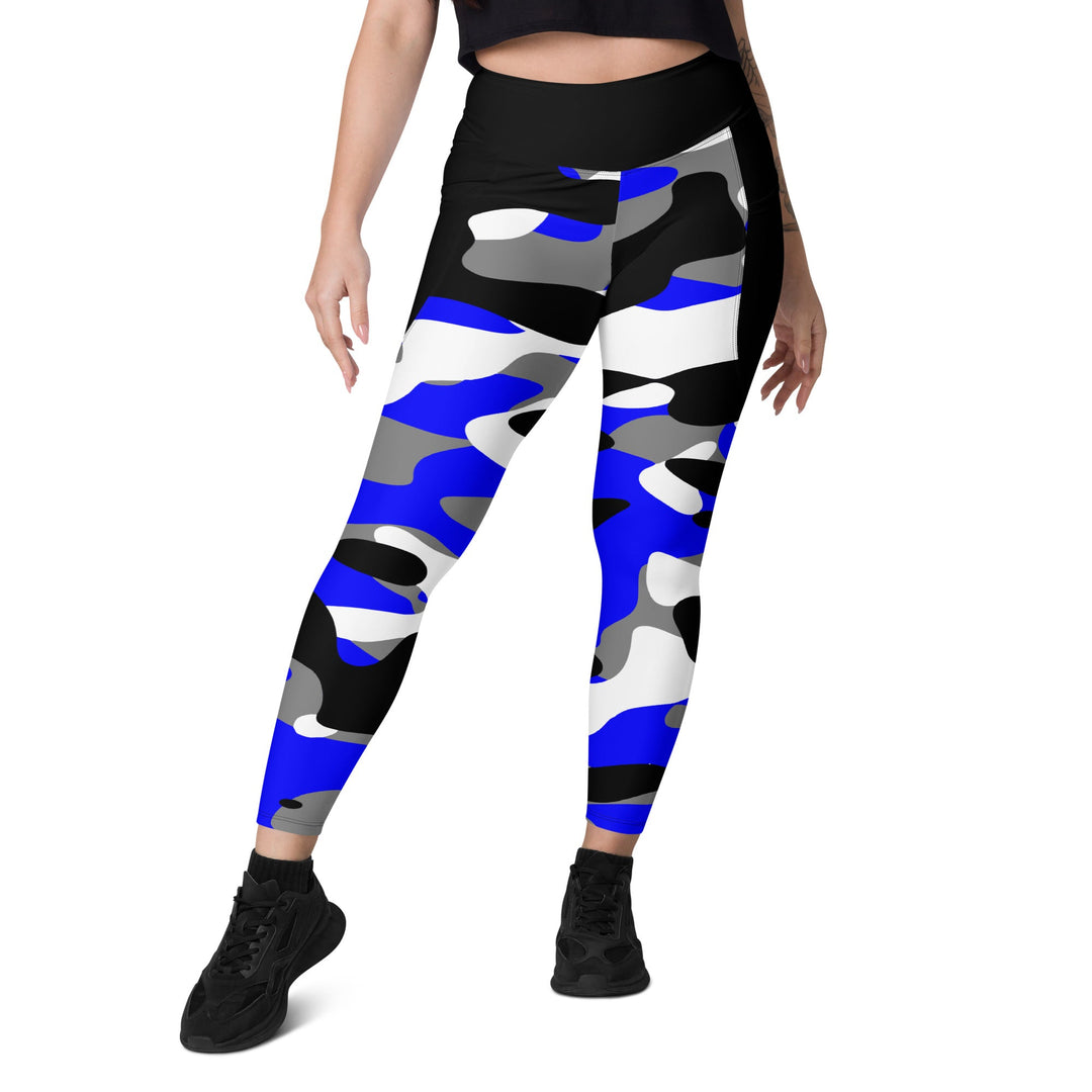 River Water Blue Camo Leggings