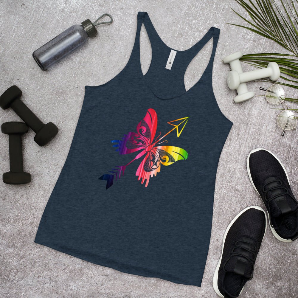 Women's Butterfly Racerback Tank - Forbearance Apparel