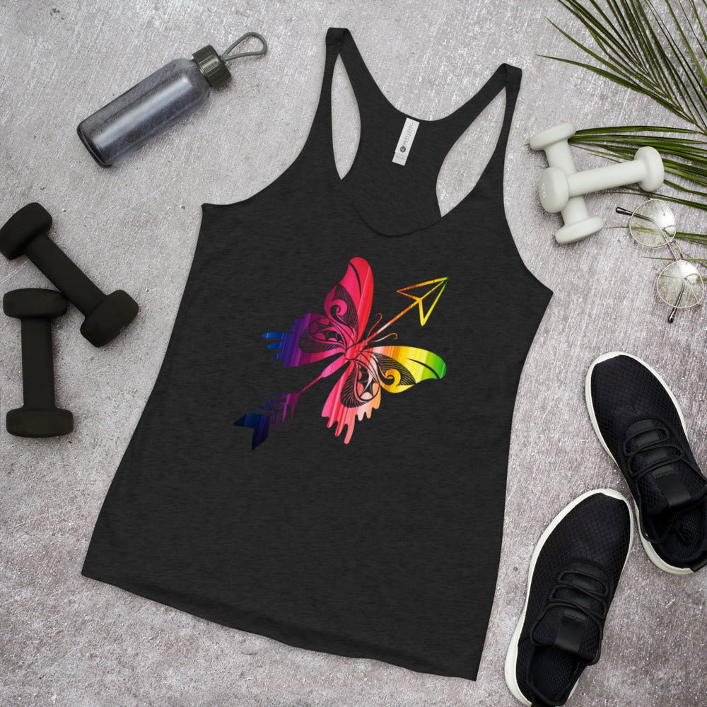 Women's Butterfly Racerback Tank - Forbearance Apparel