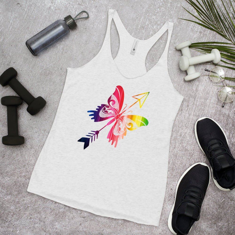 Women's Butterfly Racerback Tank - Forbearance Apparel