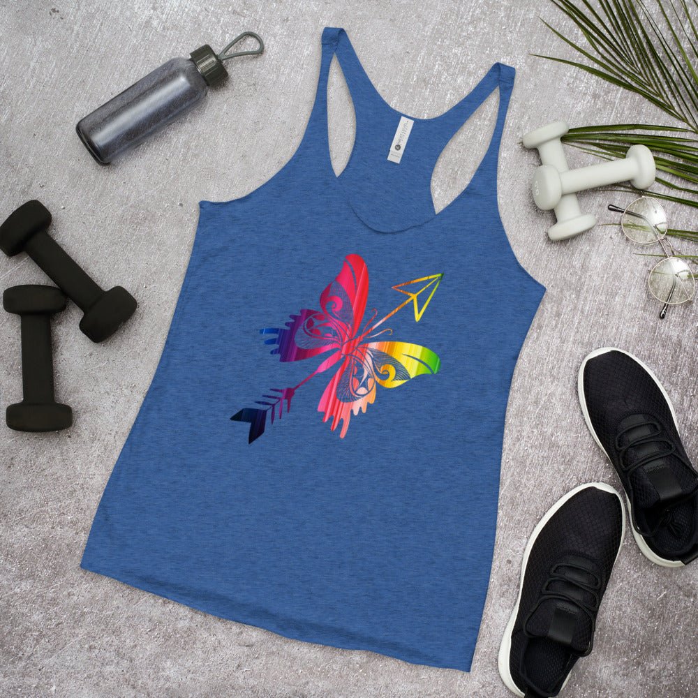 Women's Butterfly Racerback Tank - Forbearance Apparel